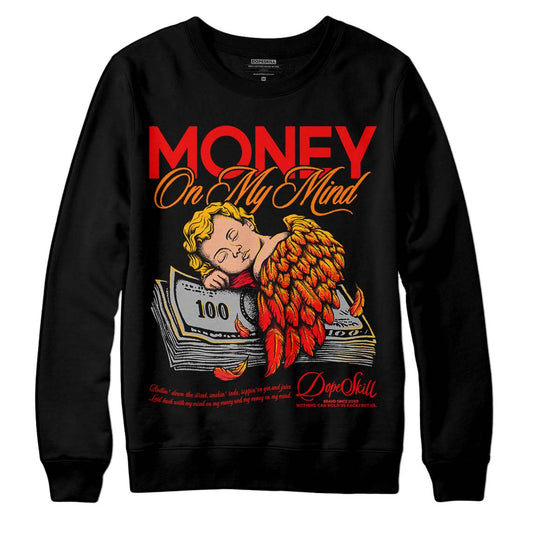 Red Sneakers DopeSkill Sweatshirt MOMM Graphic Streetwear - Black