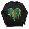 Green Sneakers DopeSkill Long Sleeve T-Shirt Slime Drip Heart Graphic Streetwear - Black