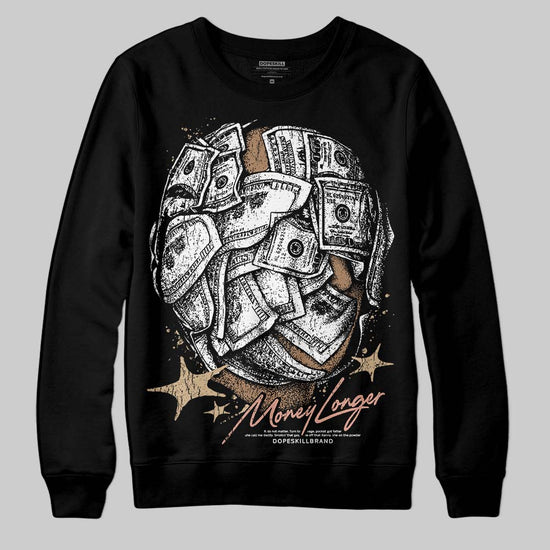 TAN Sneakers DopeSkill Sweatshirt Money Longer Graphic Streetwear - Black