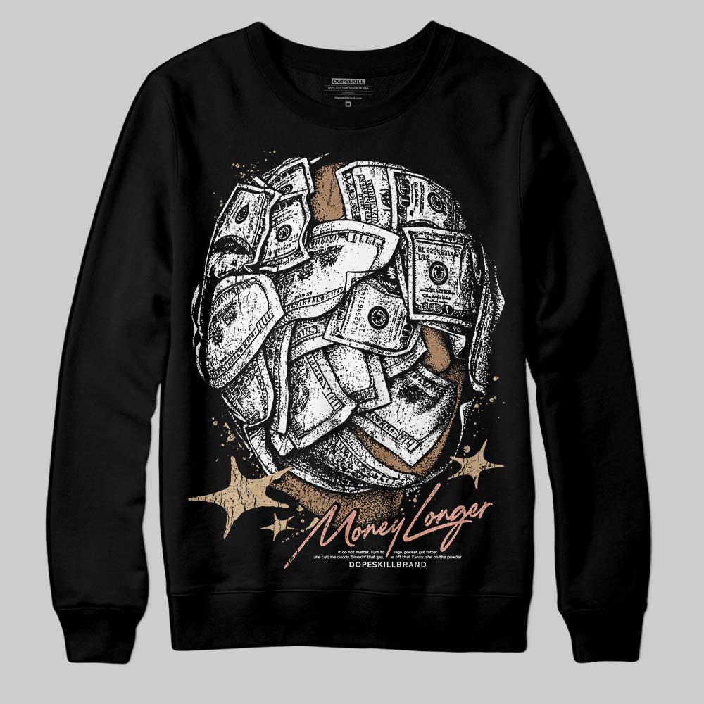 TAN Sneakers DopeSkill Sweatshirt Money Longer Graphic Streetwear - Black