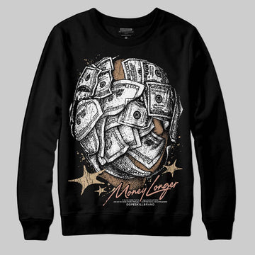 TAN Sneakers DopeSkill Sweatshirt Money Longer Graphic Streetwear - Black