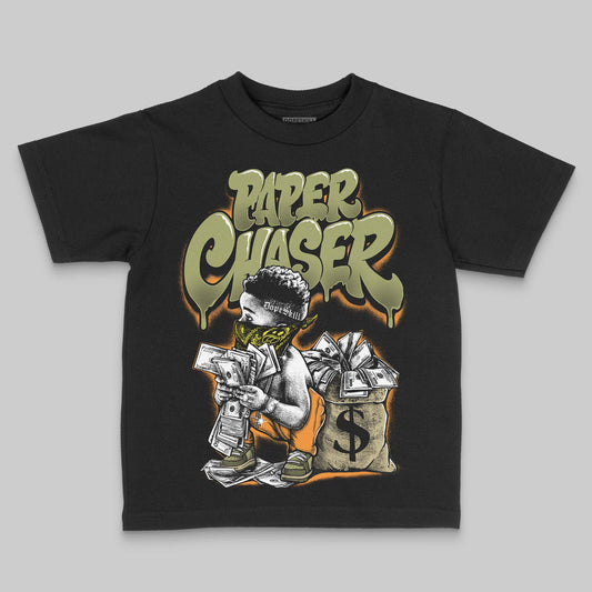 Olive Sneakers DopeSkill Toddler Kids T-shirt Paper Chaser Boy Graphic Streetwear - Black