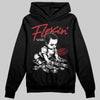 Jordan 4 “Flight Club” DopeSkill Hoodie Sweatshirt Flexin' Graphic Streetwear - Black