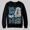 Jordan 4 Denim “Worn Blue” DopeSkill Sweatshirt Real Ones Move In Silence Graphic Streetwear - black