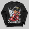 Jordan 5 Retro OG Black Metallic Reimagined DopeSkill Long Sleeve T-Shirt Heaven Sent Graphic Streetwear - Black