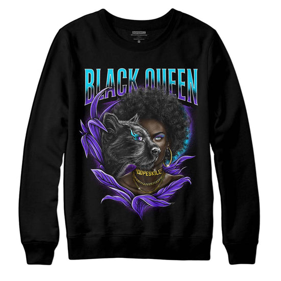 Jordan 6 "Aqua" DopeSkill Sweatshirt New Black Queen Graphic Streetwear - Black 