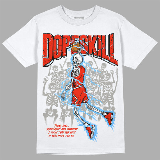 Jordan 6 Retro Toro Bravo DopeSkill T-Shirt Thunder Dunk Graphic Streetwear - White 