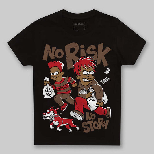 Jordan 9 'Olive' DopeSkill Toddler Kids T-shirt No Risk No Story Graphic Streetwear - Black