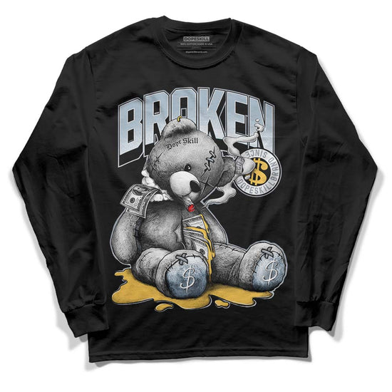 Jordan 13 “Blue Grey” DopeSkill Long Sleeve T-Shirt Sick Bear Graphic Streetwear - Black