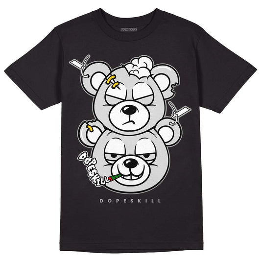 Dunk Low ‘Pure Platinum’ DopeSkill T-Shirt New Double Bear Graphic Streetwear - Black