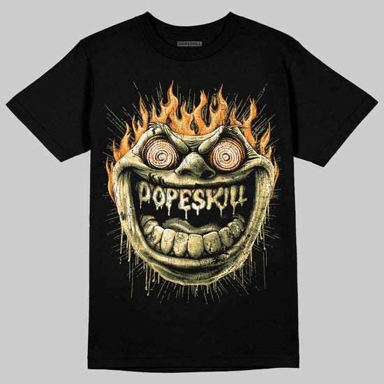 Olive Sneakers DopeSkill T-Shirt Hellfire Graphic Streetwear - Black