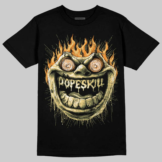Olive Sneakers DopeSkill T-Shirt Hellfire Graphic Streetwear - Black
