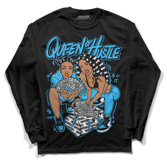 Jordan 1 High Retro OG “University Blue” DopeSkill Long Sleeve T-Shirt Queen Of Hustle Graphic Streetwear - Black