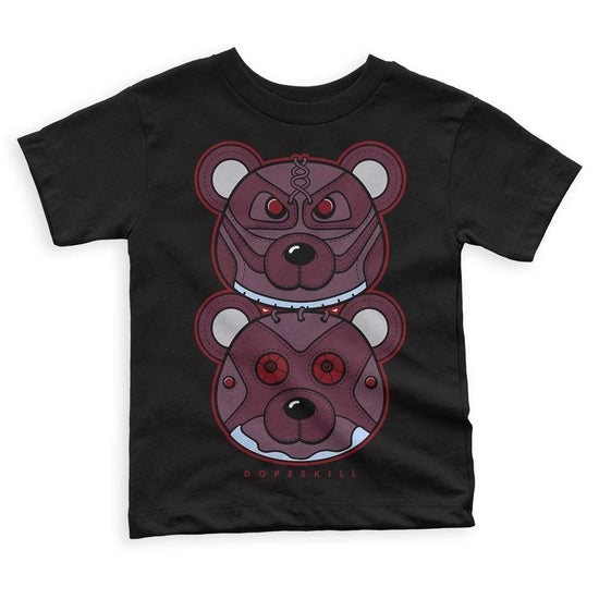 Jordan 5 Retro Burgundy (2023) DopeSkill Toddler Kids T-shirt Leather Bear Graphic Streetwear - black