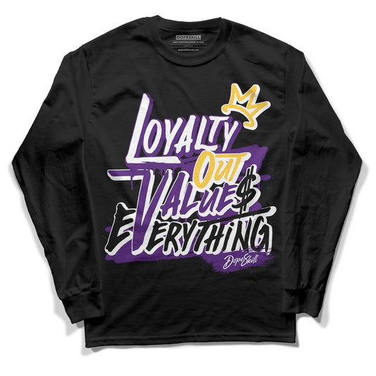 Jordan 12 “Field Purple” DopeSkill Long Sleeve T-Shirt LOVE Graphic Streetwear - Black