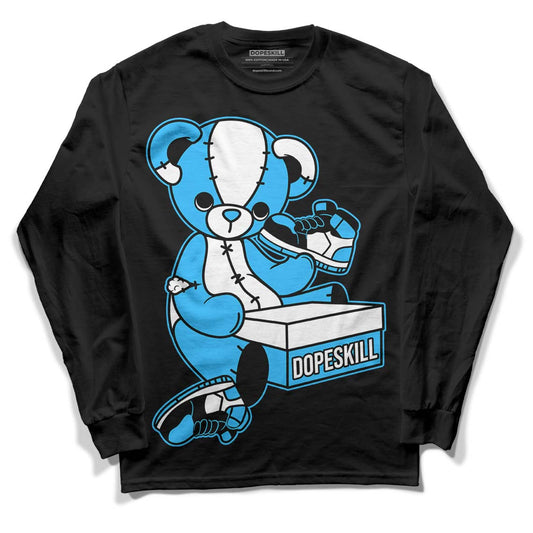 Jordan 1 High Retro OG “University Blue” DopeSkill Long Sleeve T-Shirt Sneakerhead BEAR Graphic Streetwear - Black