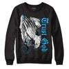 Jordan 2 Low "University Blue" DopeSkill Sweatshirt Trust God Graphic Streetwear - Black