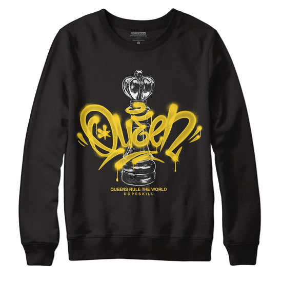 Jordan 4 Tour Yellow Thunder DopeSkill Sweatshirt Queen Chess Graphic Streetwear - Black