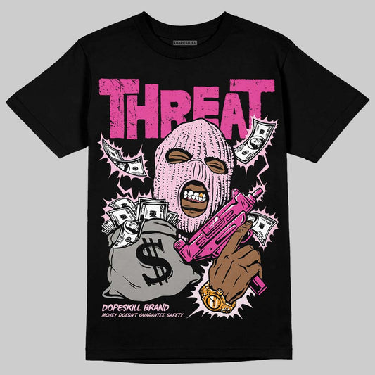 Dunk Low GS 'Triple Pink' DopeSkill T-Shirt Under Threat Graphic Streetwear - Black