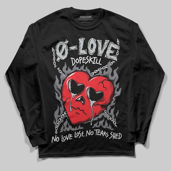 Jordan 4 “Fear” DopeSkill Long Sleeve T-Shirt Crying Heart Graphic Streetwear - Black