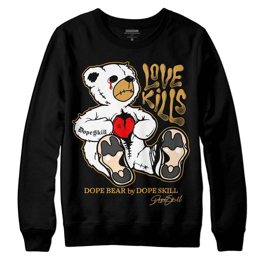 Jordan 11 "Gratitude" DopeSkill Sweatshirt Love Kills Graphic Streetwear  - Black 