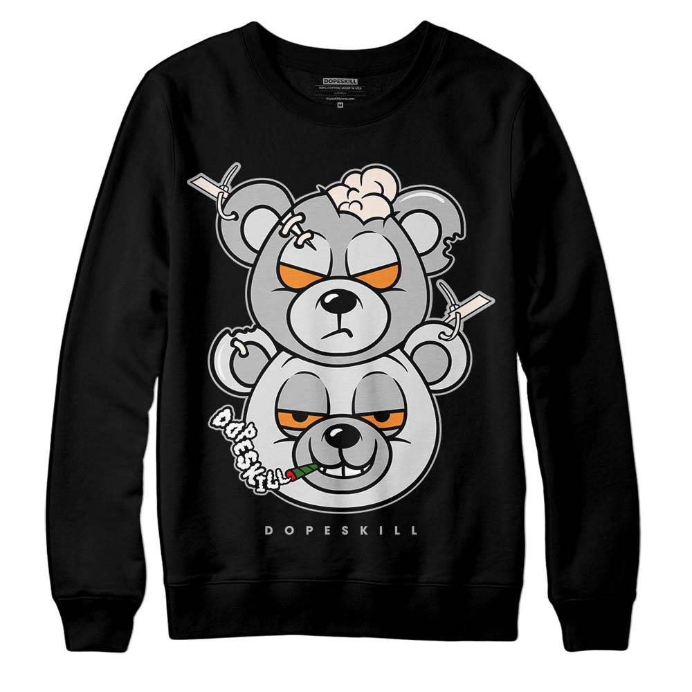 Dunk Low Cool Grey DopeSkill Sweatshirt New Double Bear Graphic Streetwear - Black