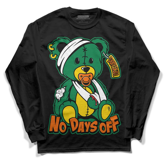 Green Sneakers DopeSkill Long Sleeve T-Shirt Hurt Bear Graphic Streetwear - Black