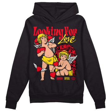 Jordan 4 Red Thunder DopeSkill Hoodie Sweatshirt Looking For Love Graphic Streetwear - Black