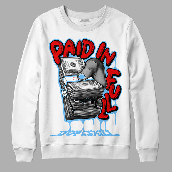 Travis Scott x Jordan 4 Retro 'Cactus Jack' DopeSkill Sweatshirt Paid In Full Graphic Streetwear - White