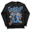 Jordan 5 Retro University Blue DopeSkill Long Sleeve T-Shirt Money Bag Coming Up Graphic Streetwear - Black