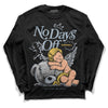 Jordan 13 “Blue Grey” DopeSkill Long Sleeve T-Shirt New No Days Off Graphic Streetwear - Black