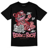 Valentine's Day Collection DopeSkill T-Shirt Born To Be Rich Graphic Streetwear - Black