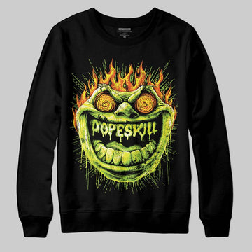 Neon Green Sneakers DopeSkill Sweatshirt Hellfire Graphic Streetwear - black