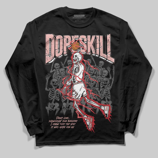 Jordan 1 Low OG “Rust Pink” DopeSkill Long Sleeve T-Shirt Thunder Dunk Graphic Streetwear - Black