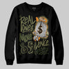 Olive Sneakers DopeSkill Sweatshirt Real Ones Move In Silence Graphic Streetwear - Black