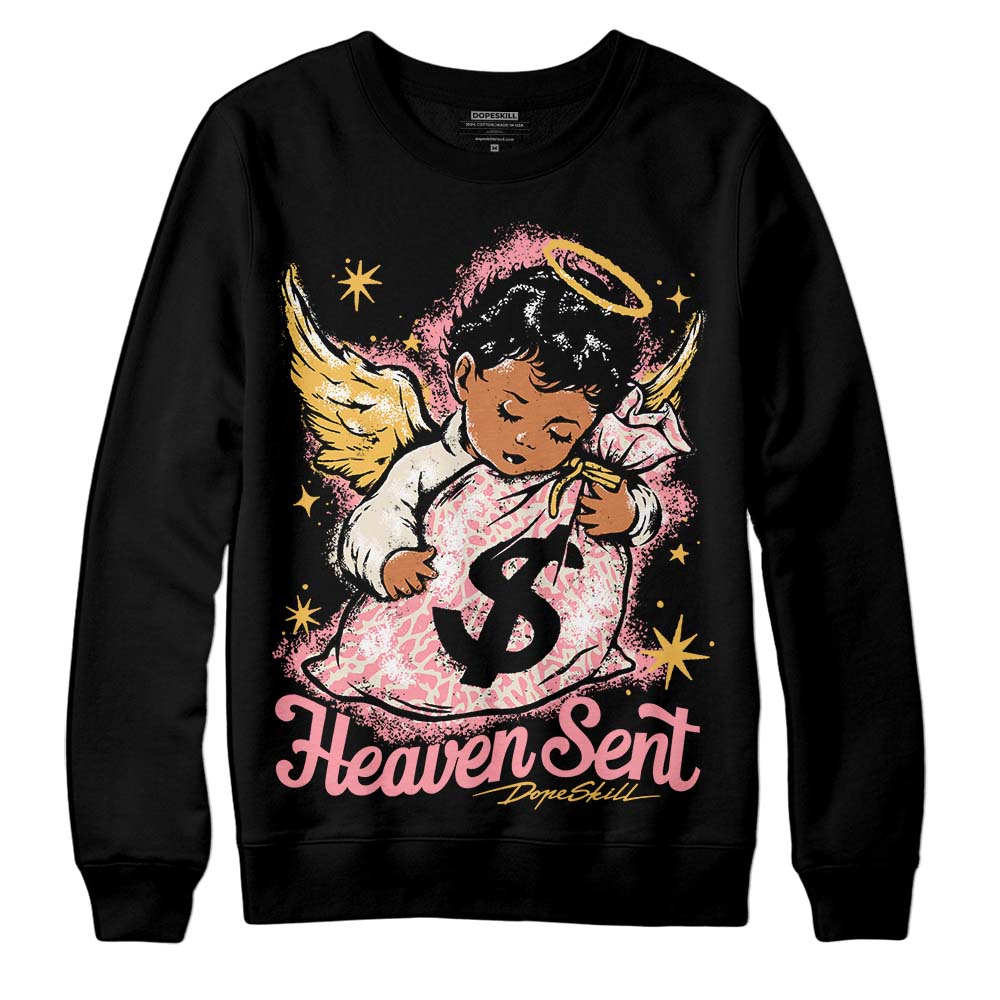 Jordan 3 GS “Red Stardust” DopeSkill Sweatshirt Heaven Sent Graphic Streetwear - Black