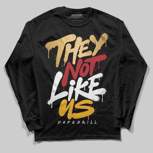 Jordan 12 Retro 'Taxi' 2025 DopeSkill Long Sleeve T-Shirt They Not Like Us Graphic Streetwear - Black