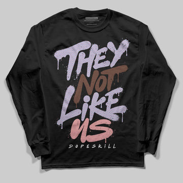 Harris Tweed x Dunk Low Denim Turquoise and Baroque Brown DopeSkill Long Sleeve T-Shirt They Not Like Us Graphic Streetwear - Black