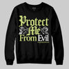 Jordan 5 “Luminous Green” DopeSkill Sweatshirt Protect Me From Evil Graphic Streetwear - Black