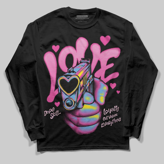 Dunk Low GS 'Triple Pink' DopeSkill Long Sleeve T-Shirt Love Shot Graphic Streetwear - black