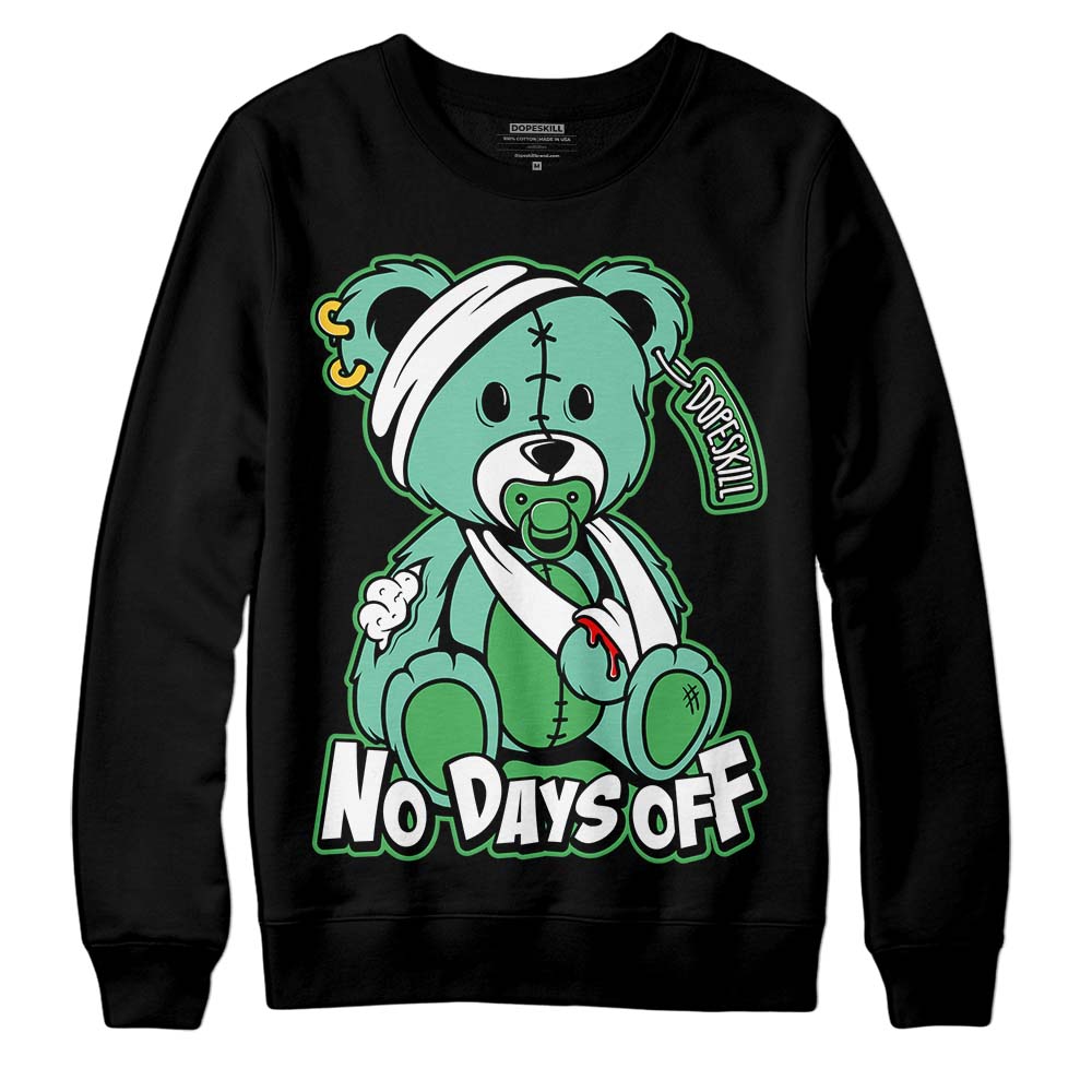 Jordan 1 High OG Green Glow DopeSkill Sweatshirt Hurt Bear Graphic Streetwear - Black