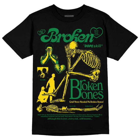 Dunk Low Reverse Brazil DopeSkill T-Shirt Broken Bones Graphic Streetwear - Black