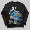 Royal Blue Sneakers DopeSkill Long Sleeve T-Shirt Make Money Graphic Streetwear - Black