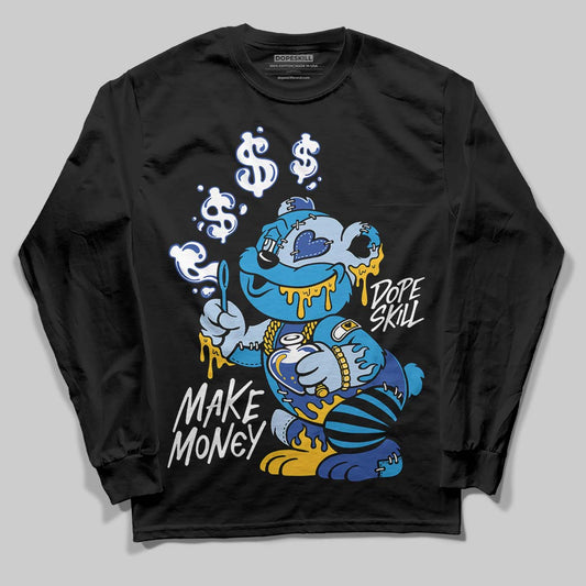 Royal Blue Sneakers DopeSkill Long Sleeve T-Shirt Make Money Graphic Streetwear - Black