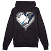 Jordan 3 "Midnight Navy" DopeSkill Hoodie Sweatshirt Heart Jordan 3 Graphic Streetwear - Black