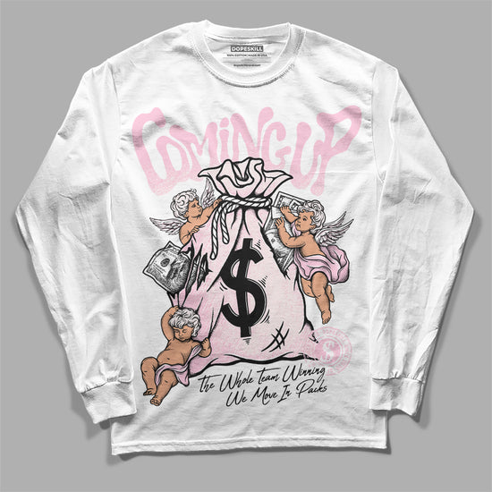 Dunk Low LX Pink Foam DopeSkill Long Sleeve T-Shirt Money Bag Coming Up Graphic Streetwear - White 