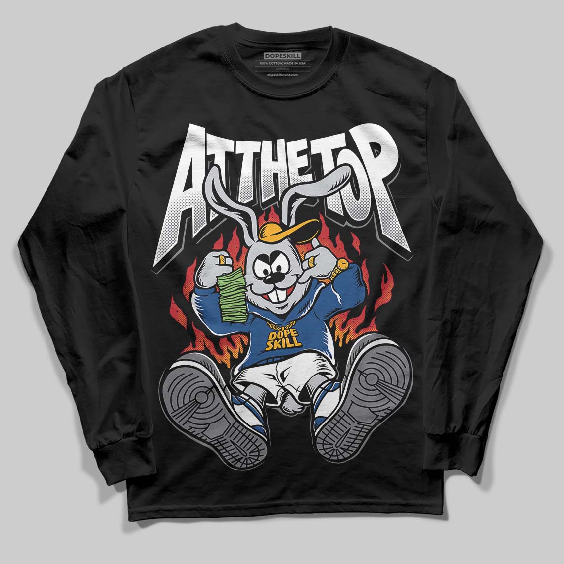 Jordan 9 Retro 'Flint Grey' 2026 DopeSkill Long Sleeve T-Shirt At The Top Graphic Streetwear - Black