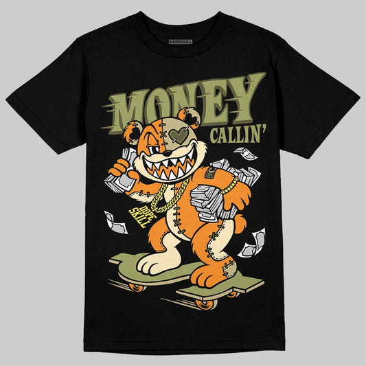 Olive Sneakers DopeSkill T-Shirt Money Callin' Graphic Streetwear - Black