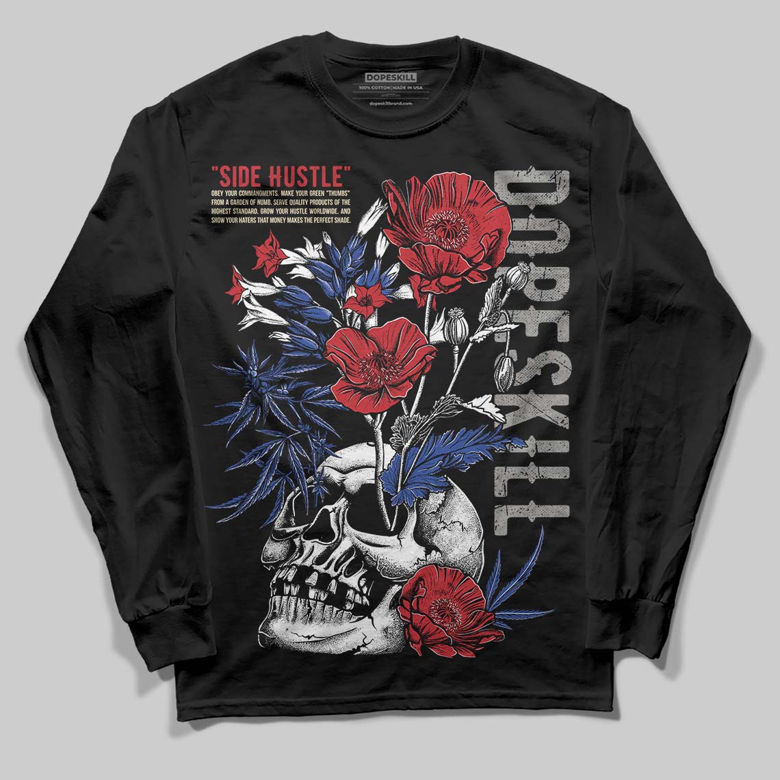 Jordan 4 “Rare Air” DopeSkill Long Sleeve T-Shirt Side Hustle Graphic Streetwear - Black