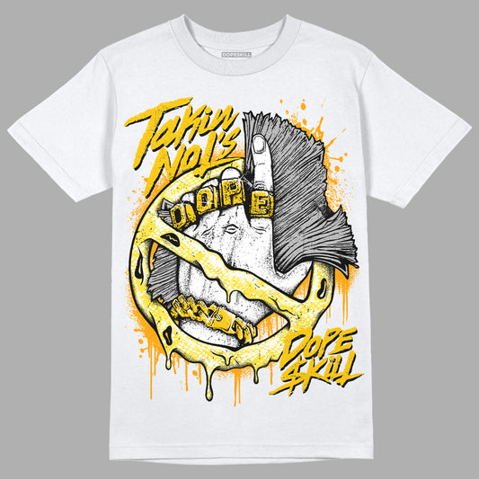 Jordan 11 Low 'Yellow Snakeskin' DopeSkill T-Shirt Takin No L's Graphic Streetwear  - White 